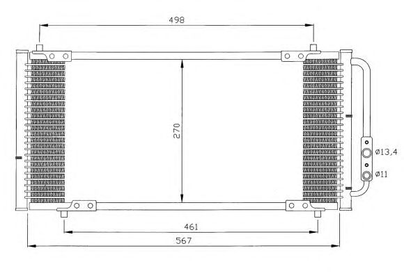NRF 35434 Condensatore, Climatizzatore-Condensatore, Climatizzatore-Ricambi Euro