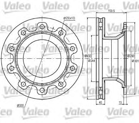 VALEO 187057 Discofreno-Discofreno-Ricambi Euro