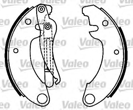 VALEO 553001 Kit ganasce freno