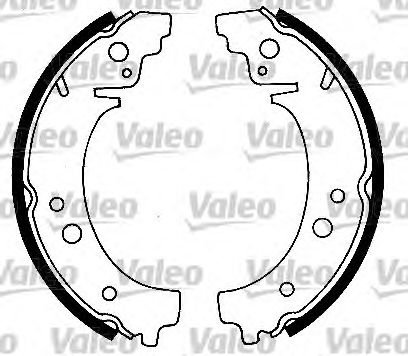 VALEO 553204 Kit ganasce freno