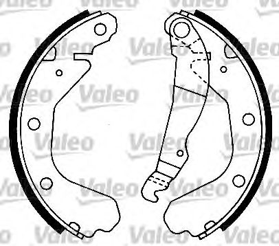 VALEO 553713 Kit ganasce freno