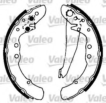 VALEO 553728 Kit ganasce freno