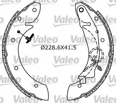 VALEO 553785 Kit ganasce freno-Kit ganasce freno-Ricambi Euro