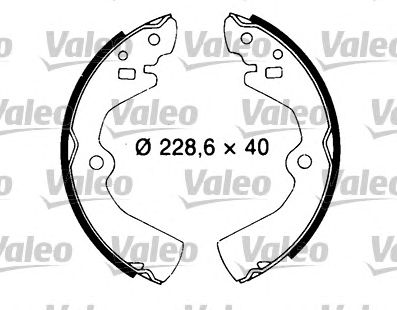 VALEO 553844 Kit ganasce freno