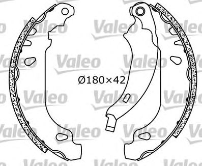 VALEO 553864 Kit ganasce freno