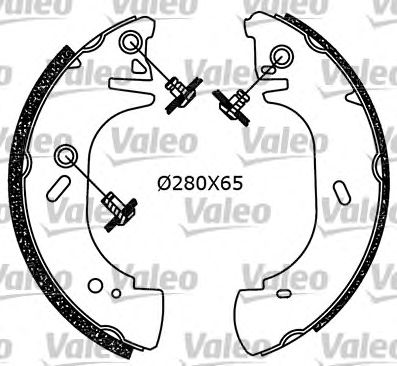 VALEO 553878 Kit ganasce freno