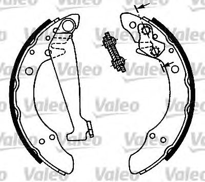 VALEO 554695 Kit ganasce freno