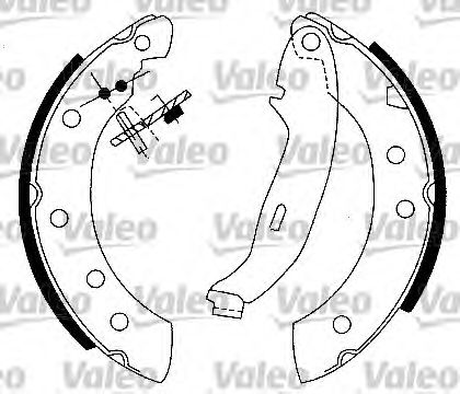 VALEO 554727 Kit ganasce freno