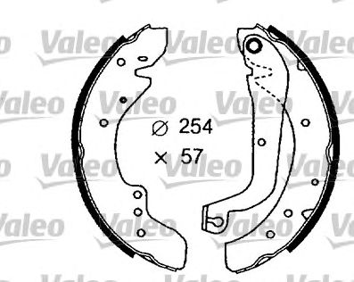 VALEO 554744 Kit ganasce freno-Kit ganasce freno-Ricambi Euro