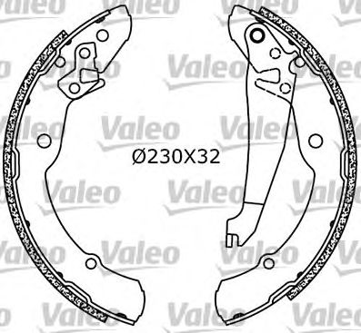 VALEO 554754 Kit ganasce freno