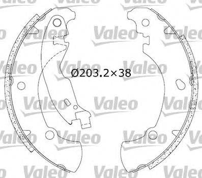 VALEO 554818 Kit ganasce freno