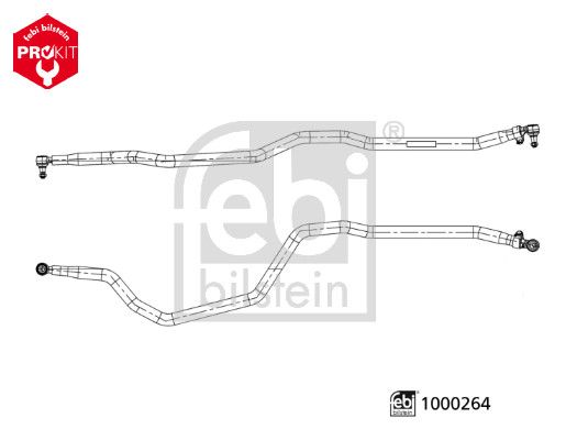 FEBI BILSTEIN 1000264 Holset Turbo NEW Άξονας τιμονιού οδηγούμενος μη κινητήριος άξονας for VOLVO