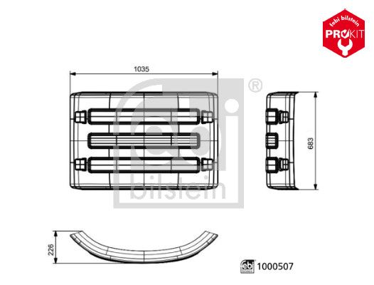 FEBI BILSTEIN 1000507 Φτερό επάνω πίσω for RENAULT TRUCKS VOLVO