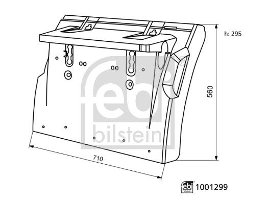 FEBI BILSTEIN 1001299 Φτερό αριστερά κάτω πίσω for RENAULT TRUCKS VOLVO