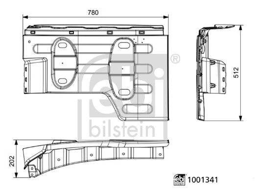 FEBI BILSTEIN 1001341 Φτερό κάτω μπροστά δεξιά for MERCEDES-BENZ