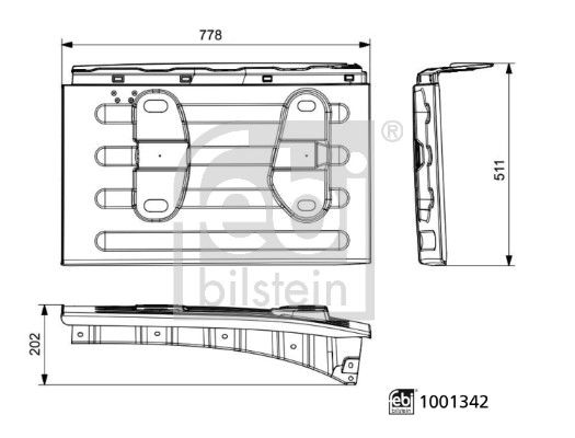 FEBI BILSTEIN 1001342 Φτερό εμπρός αριστερά κάτω for MERCEDES-BENZ