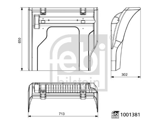 FEBI BILSTEIN 1001381 Φτερό αριστερά κάτω πίσω