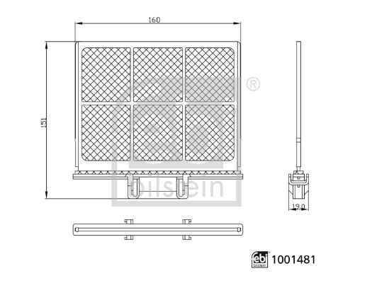 FEBI BILSTEIN 1001481 Filter, cabin air Lower
