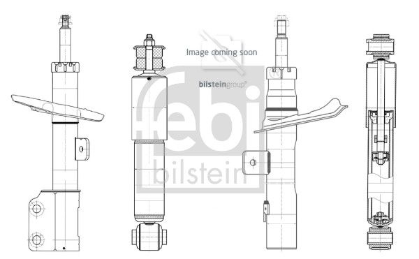 FEBI BILSTEIN 1002416 Αμορτισέρ Πίσω άξονας αριστερά Πίσω άξονας δεξιά for TOYOTA