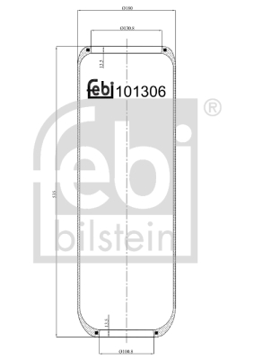 FEBI BILSTEIN 101306 Soffietto, Sospensione pneumatica