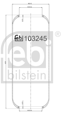 FEBI BILSTEIN 103245 Soffietto, Sospensione pneumatica-Soffietto, Sospensione pneumatica-Ricambi Euro