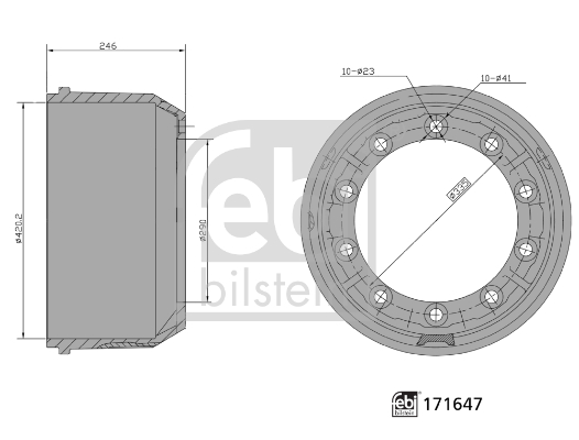 FEBI BILSTEIN 171647 Bremstrommel