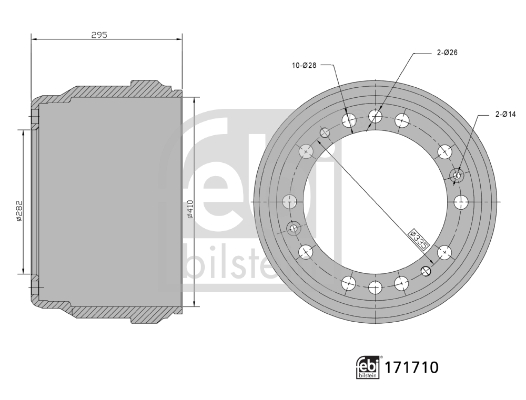 FEBI BILSTEIN 171710 Bremstrommel
