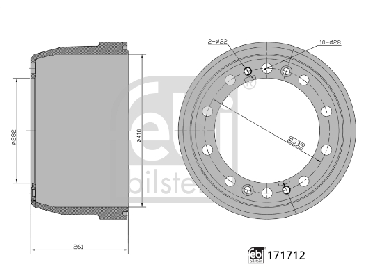 FEBI BILSTEIN 171712 Bremstrommel