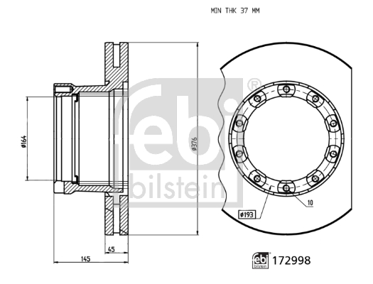 FEBI BILSTEIN 172998 Bremsscheibe