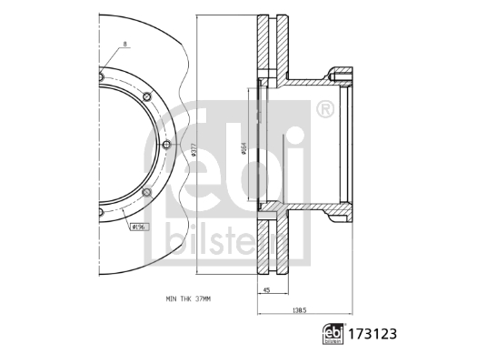 FEBI BILSTEIN 173123 Bremsscheibe