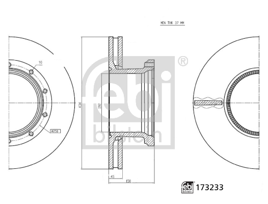 FEBI BILSTEIN 173233 Bremsscheibe