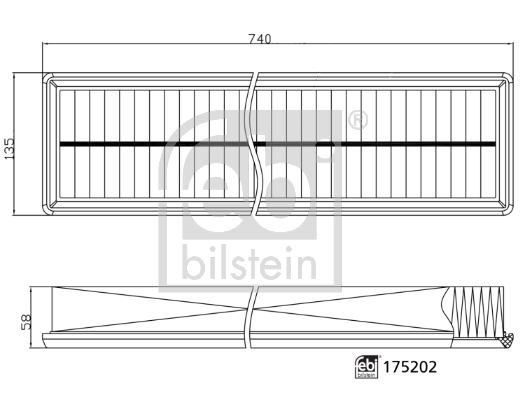 FEBI BILSTEIN 175202 Filtro aria-Filtro aria-Ricambi Euro