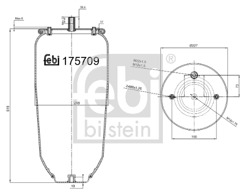 FEBI BILSTEIN 175709 Federbalg, Luftfederung