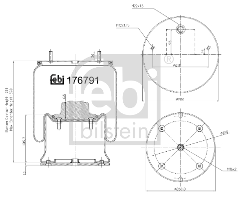 FEBI BILSTEIN 176791 Federbalg, Luftfederung