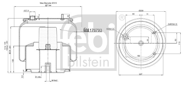 FEBI BILSTEIN 176793 Federbalg, Luftfederung