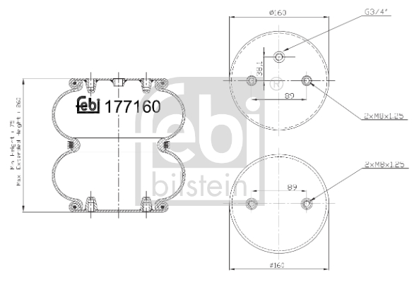 FEBI BILSTEIN 177160 Federbalg, Luftfederung