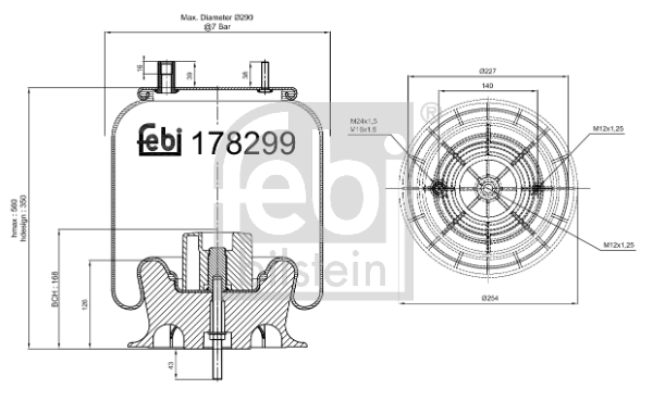 FEBI BILSTEIN 178299 Federbalg, Luftfederung