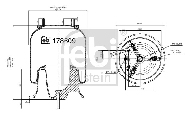 FEBI BILSTEIN 178609 Federbalg, Luftfederung