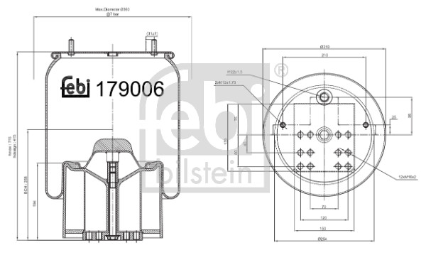 FEBI BILSTEIN 179006 Federbalg, Luftfederung