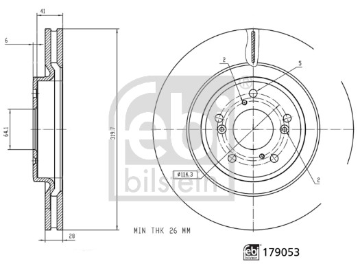 FEBI BILSTEIN 179053 féktárcsa