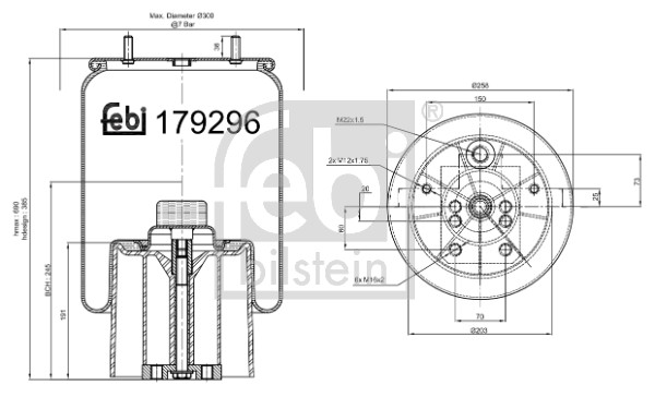 FEBI BILSTEIN 179296 Federbalg, Luftfederung