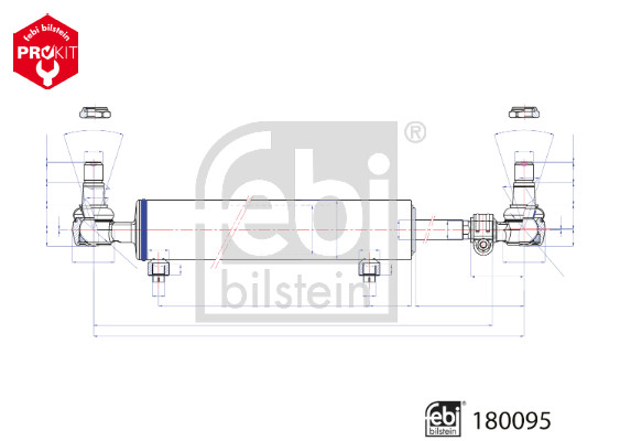 FEBI BILSTEIN 180095 ProKit Arbeitszylinder, Servolenkung