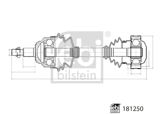 FEBI BILSTEIN 181250 Antriebswelle