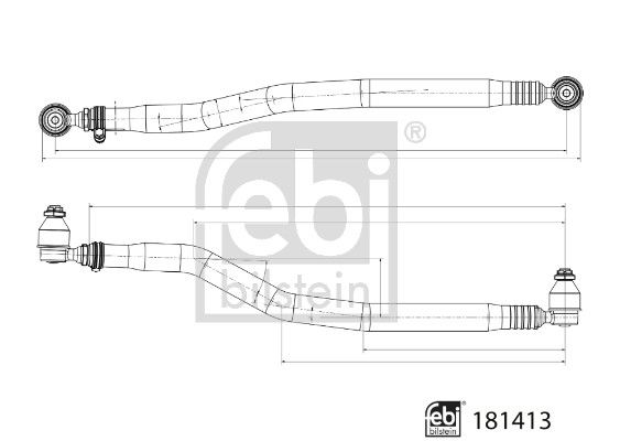 FEBI BILSTEIN 181413 ProKit Άξονας τιμονιού μπροστινός άξονας for MAN