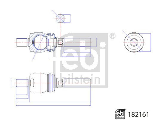 FEBI BILSTEIN 182161 Axialgelenk, Spurstange