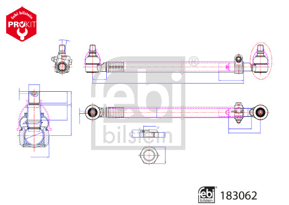 FEBI BILSTEIN 183062 ProKit Lenkstange