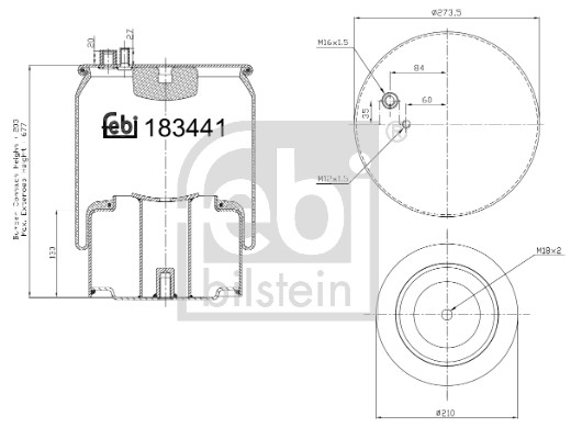FEBI BILSTEIN 183441 Federbalg, Luftfederung