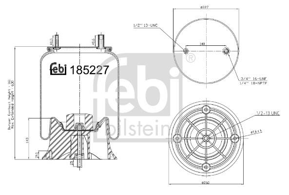 FEBI BILSTEIN 185227 Federbalg, Luftfederung