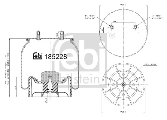 FEBI BILSTEIN 185228 Federbalg, Luftfederung