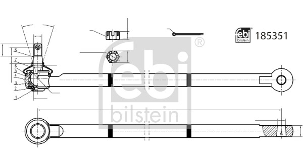 FEBI BILSTEIN 185351 Lenkstange